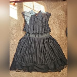 Scotch & Soda Les Filles Black Double Layer dress sz XL